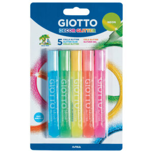 Ljepilo glitter 10,5 mlx5boja Giotto Neon Fila 5453 blister