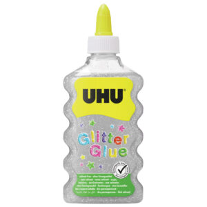 Ljepilo glitter glue 177 ml UHU srebrno