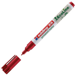 Marker permanentni 1 mm okrugli vrh EcoLine Edding 25 crveni