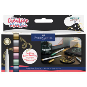 Marker permanentni dekorativni 1,5 mm Metalic pk6 Faber Castell 161107 sort blister