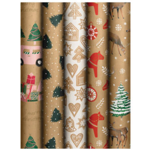 Papir ukrasni rola 70x200 cm Natural  Xmas novogodišnji  Stewo 1637 99 sortirano!!