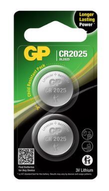GP baterije CR2025-2CPU2 Lithium Coin