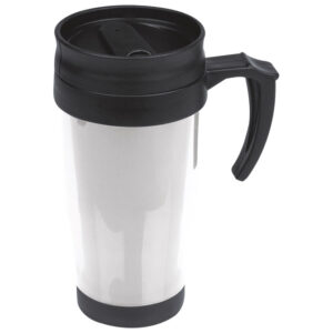 Šalica termo 400 ml pvc Fort Worth metalik bijela!!