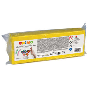 Plastelin 550g + plastični nožić Primo 261CP550201 žuti!!