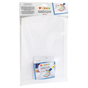 Ploča PP piši-briši 24x31 cm+boje voštane 8boja Primo 1302WSET blister!!