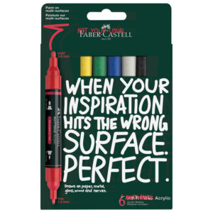 Marker akrilni obostrani Multimarker Faber Castell 186003/6boja blister