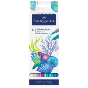 Marker obostrani akvarel  6 boja Seashell Goldfaber Faber Castell 164510 sortirano blister