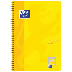 Blok kolegij A4+ karo 80L perforacija+4rupe Touch Oxford 400086495 žuti