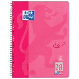Blok kolegij A4+ karo 80L perforacija+4rupe Touch Oxford 400086496 rozi