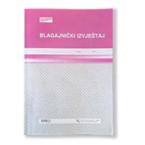 I-28/A-NCR/EUR BLAGAJNIČKI IZVJEŠTAJ; Blok 2 x 50 listova, 21 x 29,7 cm