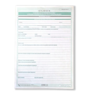 III-6-114/A IZVJEŠTAJ O NEPOŽELJNIM SPOREDNIM POJAVAMA (Obrazac 2); List, 21 x 29,7 cm