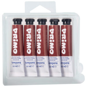 Boja tempera 12 ml aluminijska tuba pk5 Primo 440TRA730 smeđa blister!!