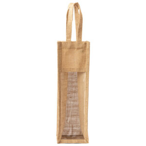 Vrećice za vino juta 10.5x35.5x10 cm s prozorčićem