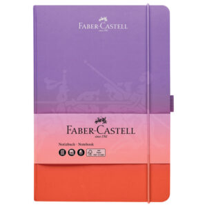 Notes 14,5x21 cm karo 96 L 100 g s gumicom Flow Faber Castell 10 284 662 crveno-ljubičasti