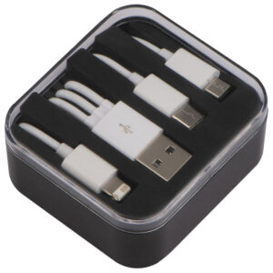 Kabel 3-u-1 za punjenje USB,micro USB na USB-C i iOS 30cm bijeli u kutiji