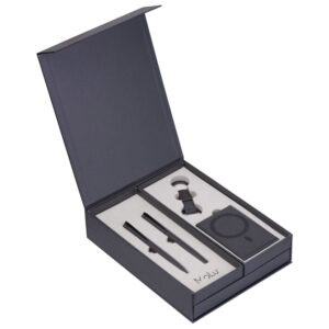 Set poklon 2 olovke kemijske+roler+privjesak+etui za kartice+notes A5 Molu 533077 tamnosivi