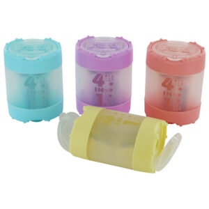 Šiljilo pvc s pvc kutijom 4rupe 4in1 K4 KUM.3640621 sortirano pastel!!
