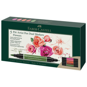 Marker obostrani Pitt artist 5boja India ink Faber Castell 162007 sortirano