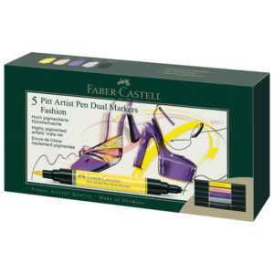 Marker obostrani Pitt artist 5boja Fashion india ink Faber Castell 162006 sortirano!!