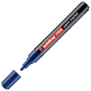 Marker permanentni lakirajući 2-3 mm Edding 790 plavi