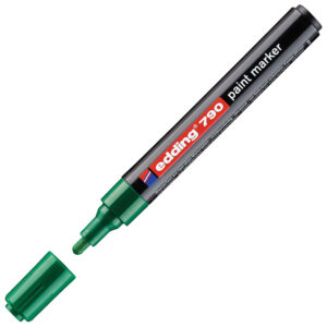 Marker permanentni lakirajući 2-3 mm Edding 790 zeleni