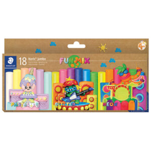 Plastelin  18 boja Noris jumbo Staedtler 842 C18 pastel+glitter+neon blister