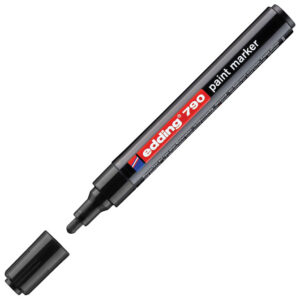 Marker permanentni lakirajući 2-3mm Edding 790 crni