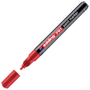 Marker permanentni lakirajući 1-2mm Edding 791 crveni