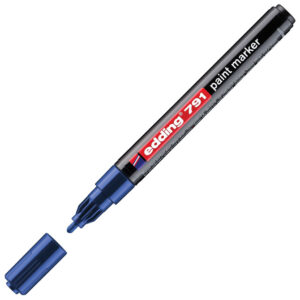 Marker permanentni lakirajući 1-2mm Edding 791 plavi