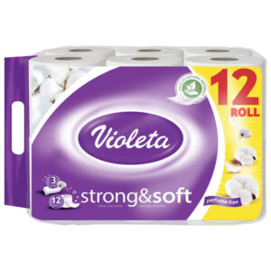 Papir toalet-rola troslojni pk12 Strong&Soft Violeta!!