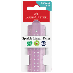 Ravnalo pvc 30 cm Sparkle Faber-Castell 172030 sort blister