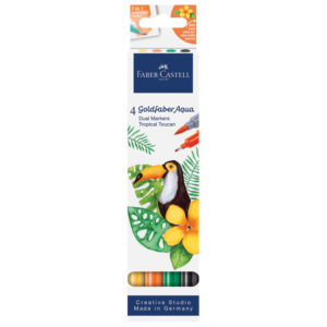 Marker obostrani akvarel  4 boje Tropical Tucan Goldfaber Faber Castell 164508 blister