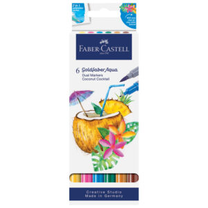 Marker obostrani akvarel  6 boja Tropical Coconut Goldfaber Faber Castell 164509 blister