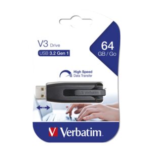 USB 64GB 3.0 (3.2 Gen 1) V3, Verbatim, crni, V049174