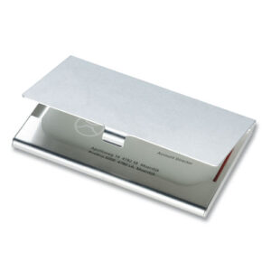 Etui za posjetnice, aluminijski, dimenzije 9 x 6 cm