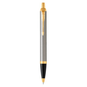 Olovka kemijska Parker IM brushed metal GT, vrh medium, plava tinta