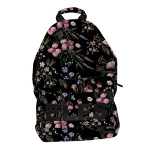 Ruksak Elfs flowers black