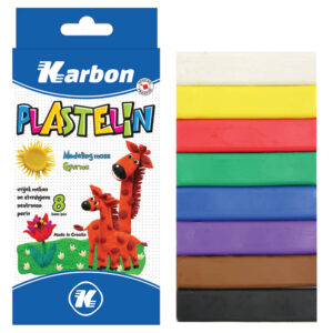 Plastelin KARBON 8 boja