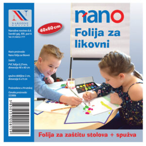 Folija zaštitna za klupu+spužv. 40 x 60 cm, Nano, sortirano