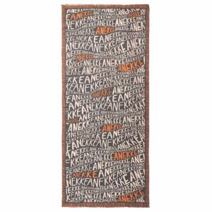 Šal pašmina Anekke Woods Logo FW22 180x75cm, 33900-112, sort