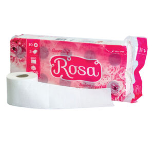 Papir toaletni u roli, troslojni, Rosa super soft, 10/1