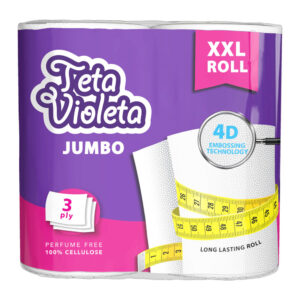 Ručnici papirnati Violeta  jumbo, 2/1, 3-slojni, superupijajući, 100% celuloza