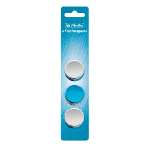 Magneti set od 6 komada, fi 30 mm, Frozen Glam, Herlitz, plavi i srebrni