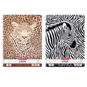 Blok kolegij A4 80 listova karo, Animal Print, Herlitz, sort motiva