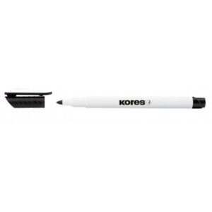 Flomaster Kores, marker za bijelu ploču, 22800, 1 mm, crni