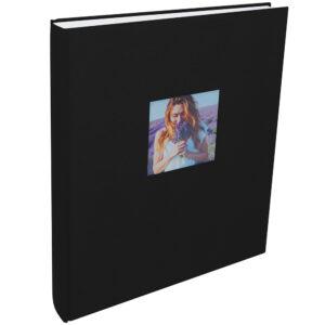 Album za slike Henzo 290 x 335 mm, 100 bijelih stranica, za 500 slika dimenzija 
100 x 150 mm, Mika, crni