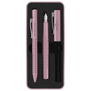 Pisaća garnitura Faber Castell, kemijska olovka + nalivpero, roza