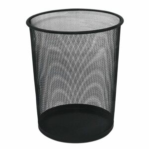 Koš za papir, žičani, crni, visina 345 mm, promjer 295/240 mm, 19l