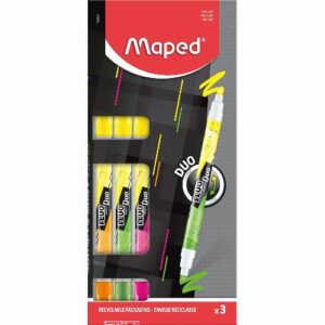 Tekstmarker Maped Fluo duo 3/1 blister