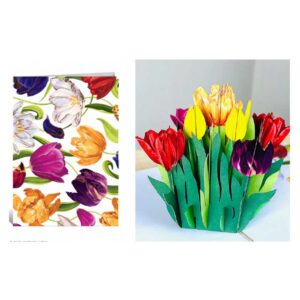 Čestitka Origami3D  tulipani